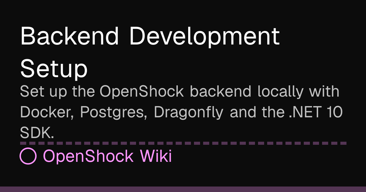 Backend Development Setup